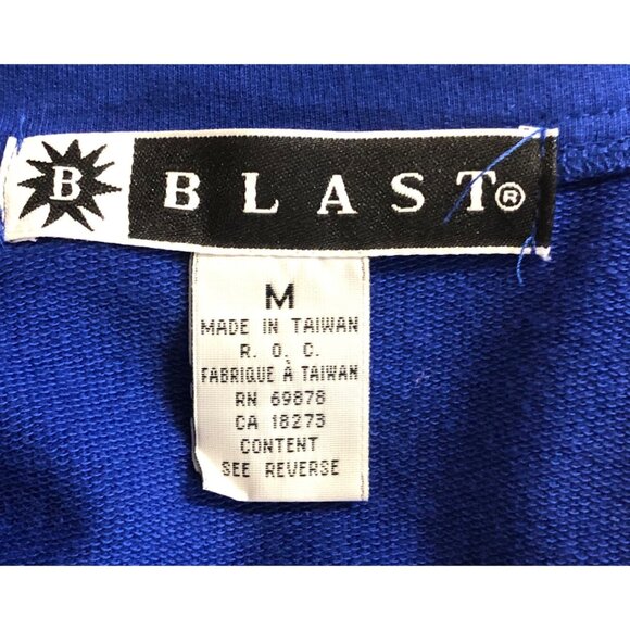 Blast Womens SIze M Blue/Purple 1/4 Zip Textured Embroidered Paisley Sweatshirt - Picture 11 of 13